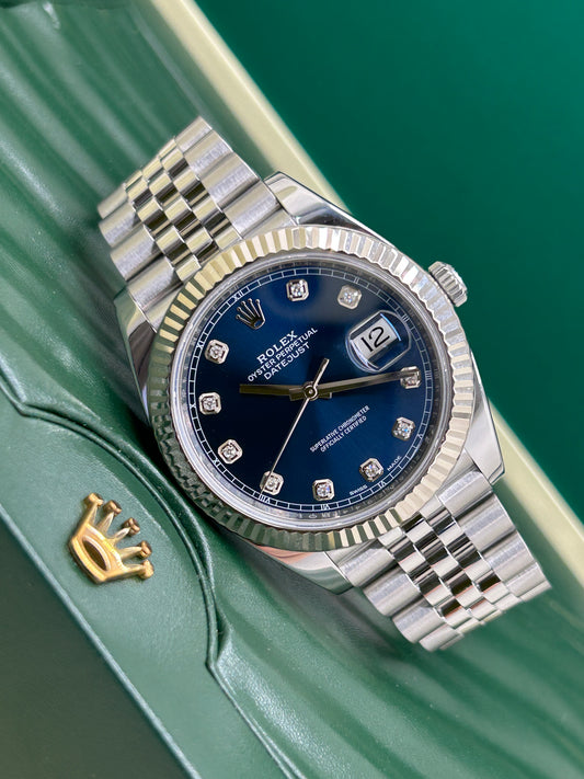 Rolex Datejust 41 - Blue Diamonds Dial - Ref 126334 - Year 2019