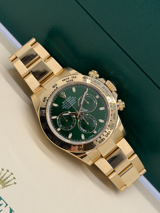 Rolex Daytona Ref.116508 Yellow Gold "John Mayer" Green Dial - Year 2017