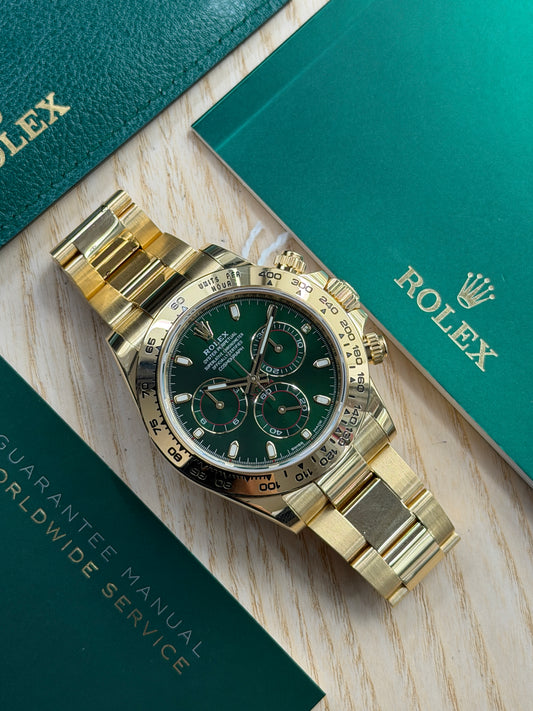 Rolex Daytona Ref.116508 Yellow Gold "John Mayer" Green Dial - Year 2017