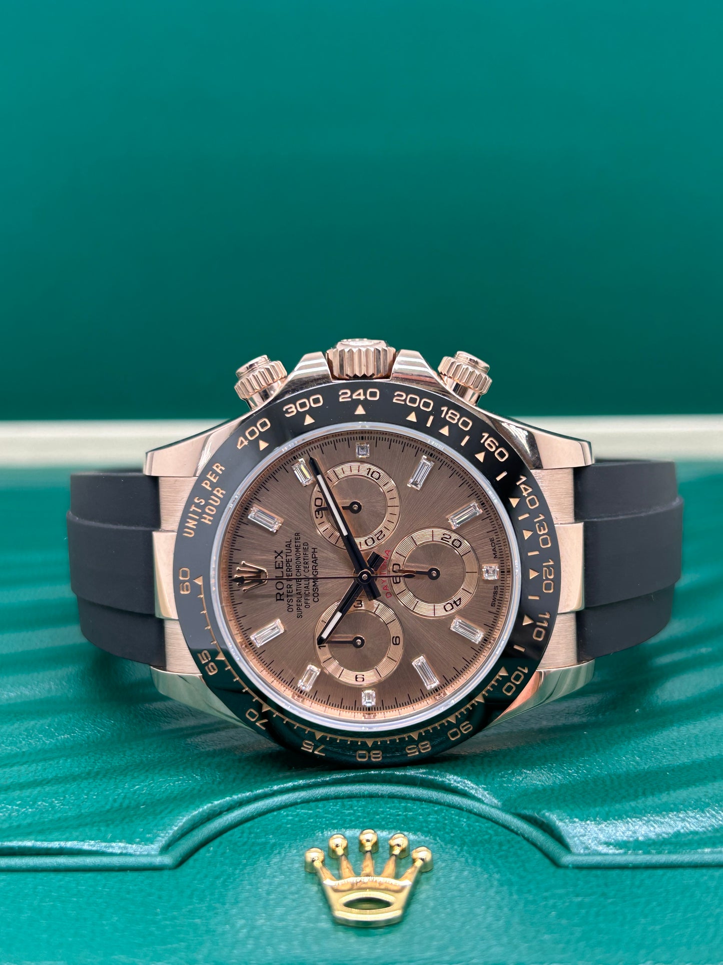 Rolex Daytona Sundust Baguette Dial - 18Kt Rose Gold - Ref. 116515LN - Year 2018