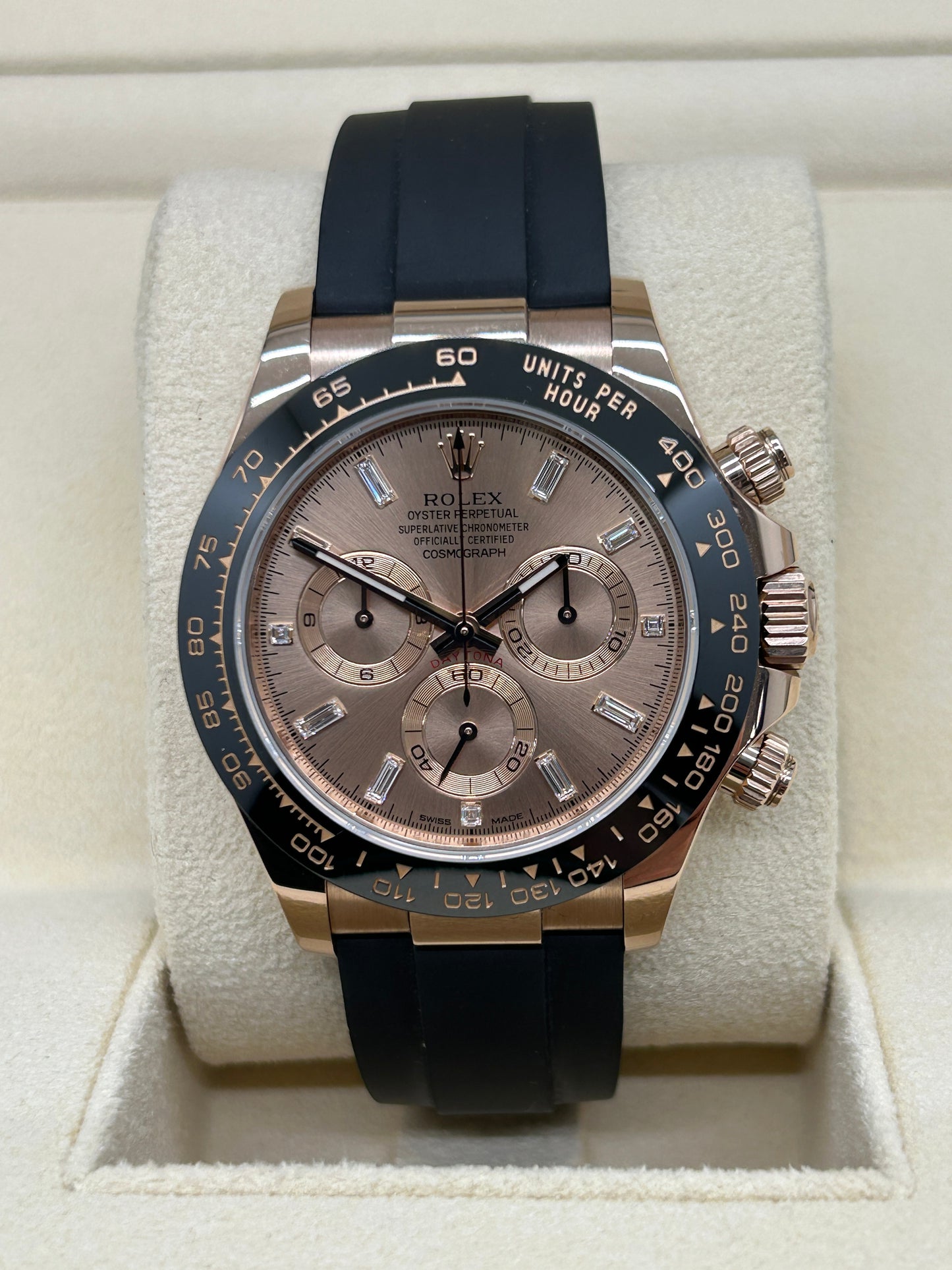 Rolex Daytona Sundust Baguette Dial - 18Kt Rose Gold - Ref. 116515LN - Year 2018