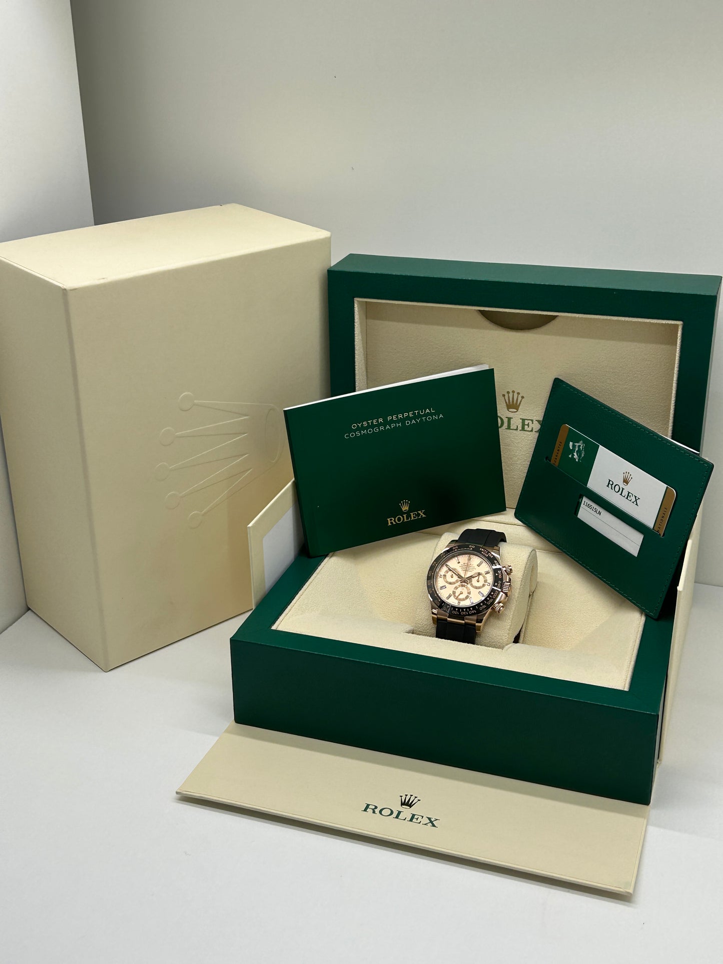 Rolex Daytona Sundust Baguette Dial - 18Kt Rose Gold - Ref. 116515LN - Year 2018