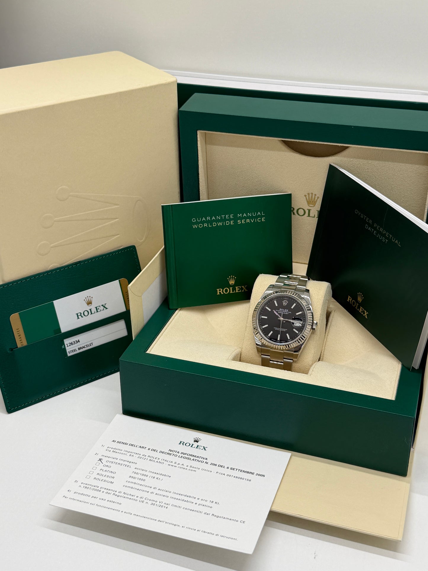 Rolex Datejust 41 - Ref.126334 - Black Dial - Year 2018