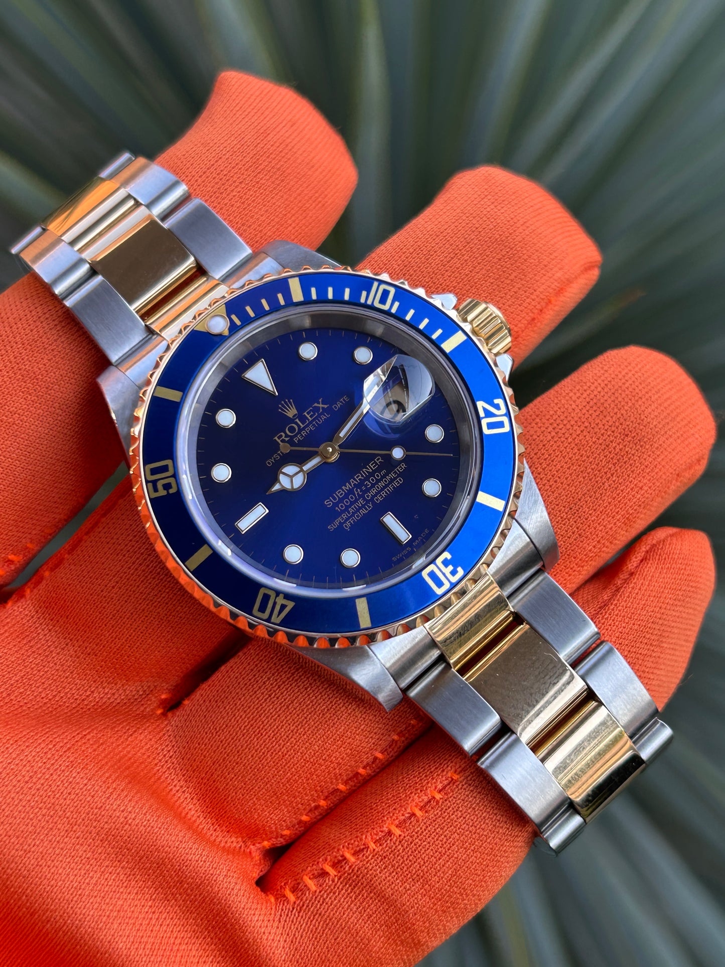 Rolex Submariner Date Blue Dial 18Kt Yellow Gold & Steel - Ref 16613 - Year 2004