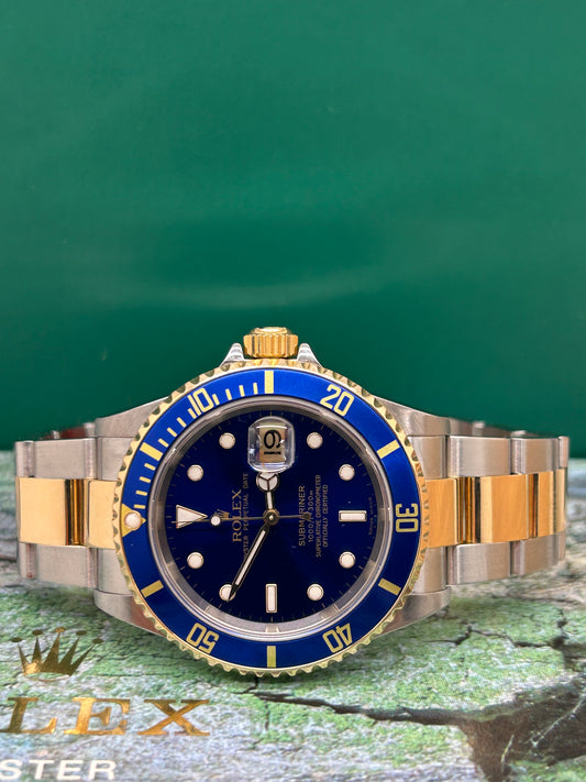 Rolex Submariner Date Blue Dial 18Kt Yellow Gold & Steel - Ref 16613 - Year 2004