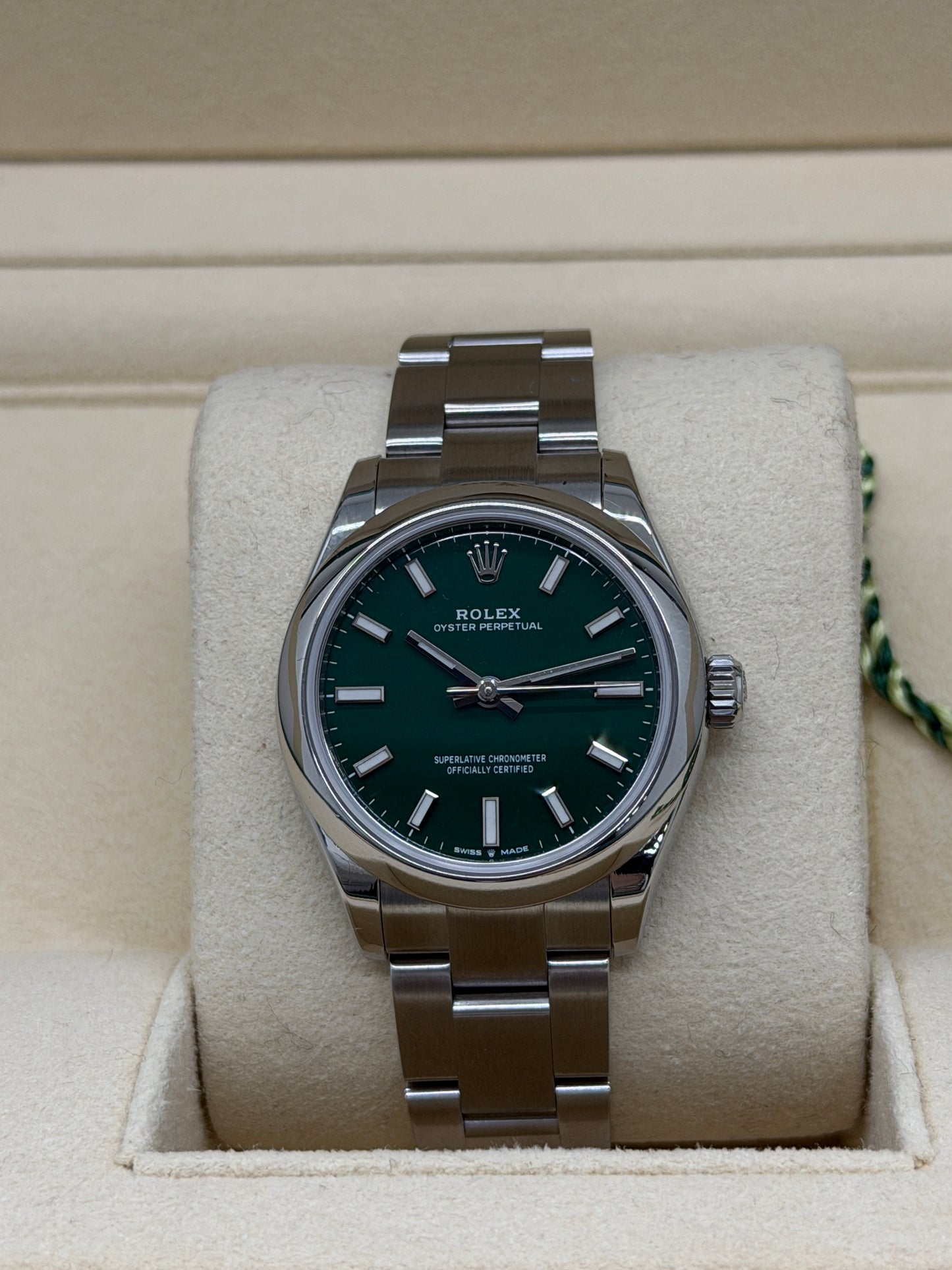 Rolex Oyster Perpetual 31 - Green Dial - Ref.277200 - Year 2022