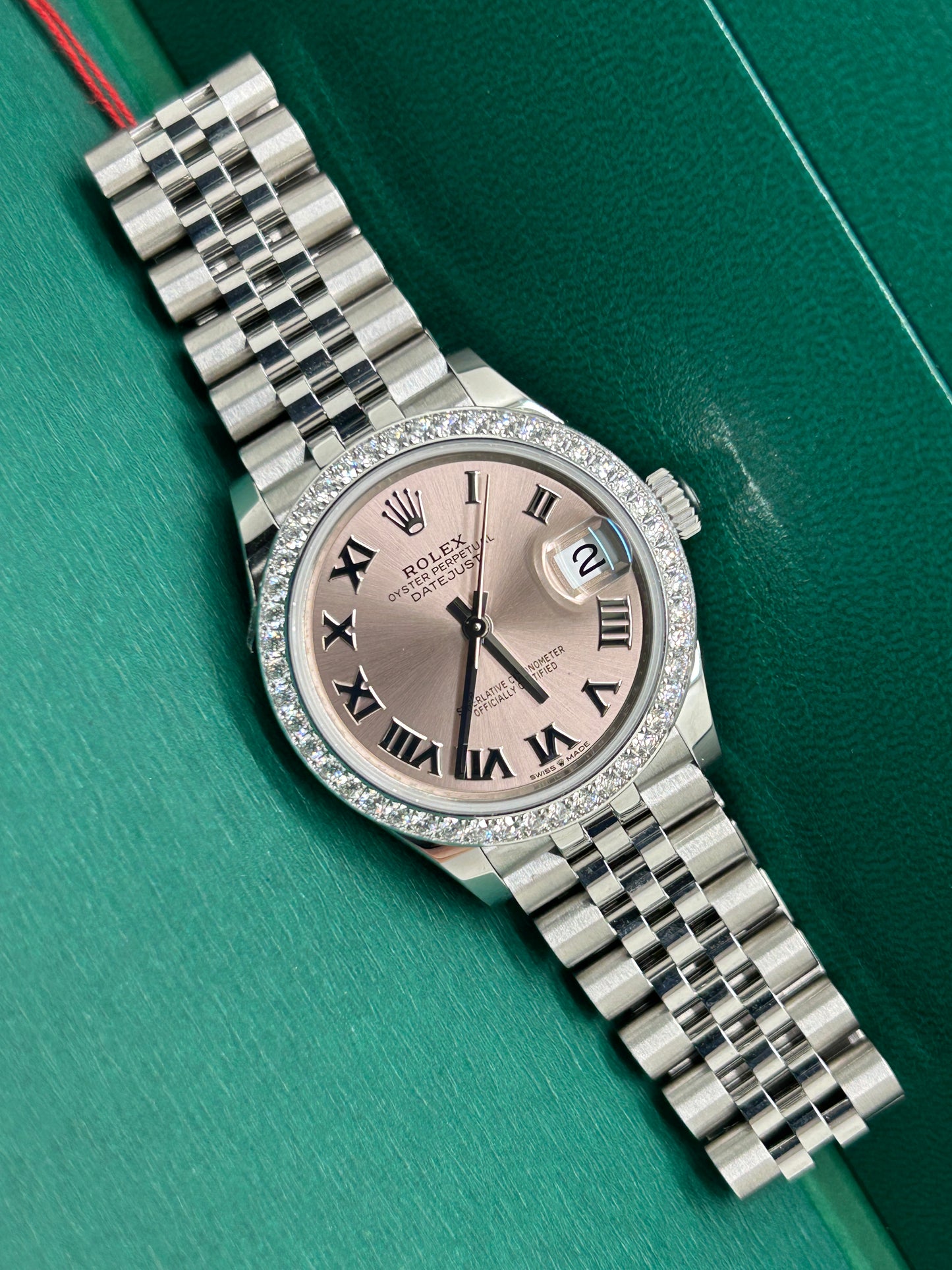Rolex Datejust 31 - Rose Dial - Diamonds Dial - Ref 278384RBR - New 2025