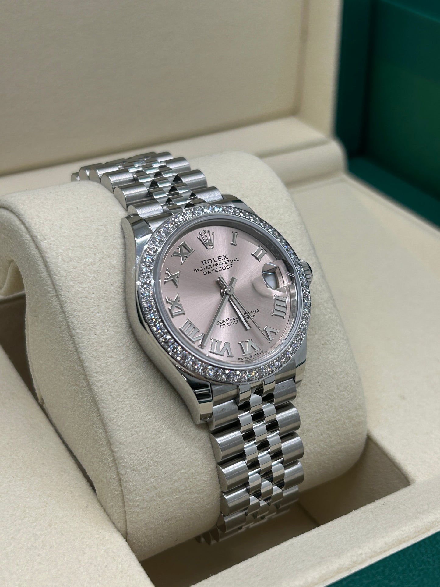 Rolex Datejust 31 - Rose Dial - Diamonds Dial - Ref 278384RBR - New 2025