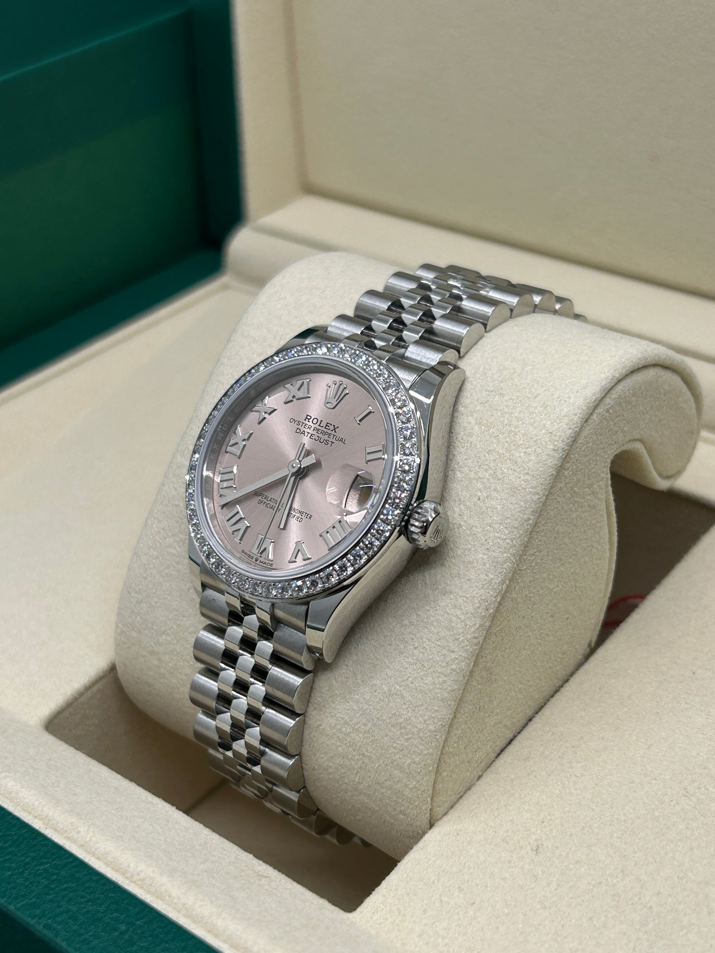 Rolex Datejust 31 - Rose Dial - Diamonds Dial - Ref 278384RBR - New 2025