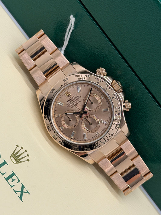 Rolex Daytona Ref.116505 - Double Dial (Factory Black + Factory Sundust Baguette) - Year 2008