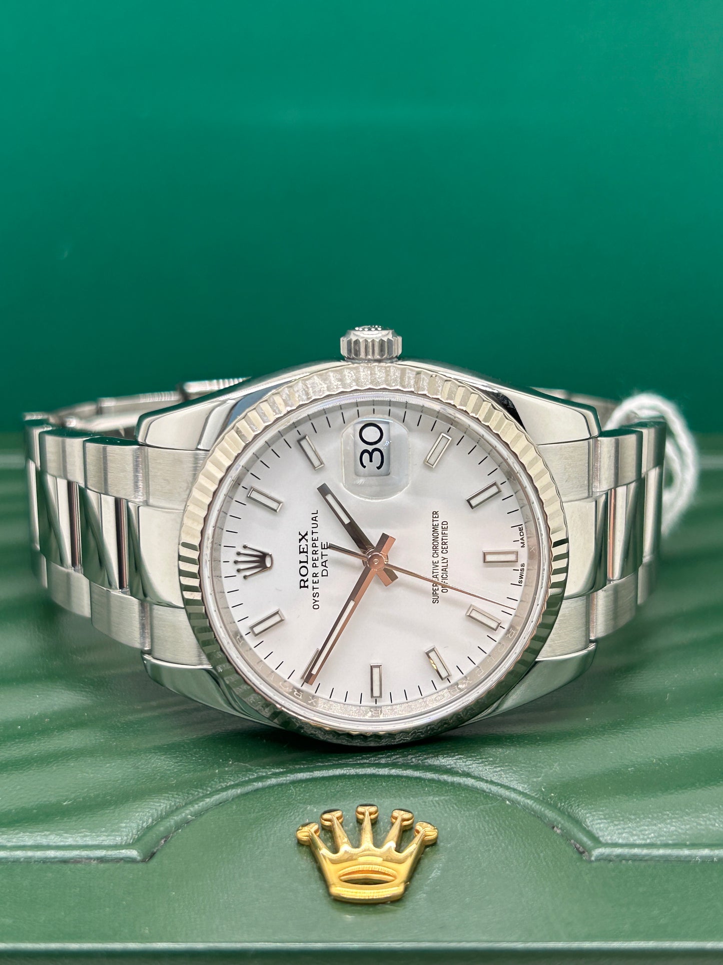 Rolex Oyster Perpetual Date 34mm - White Dial - Ref. 115234 - Year 2019