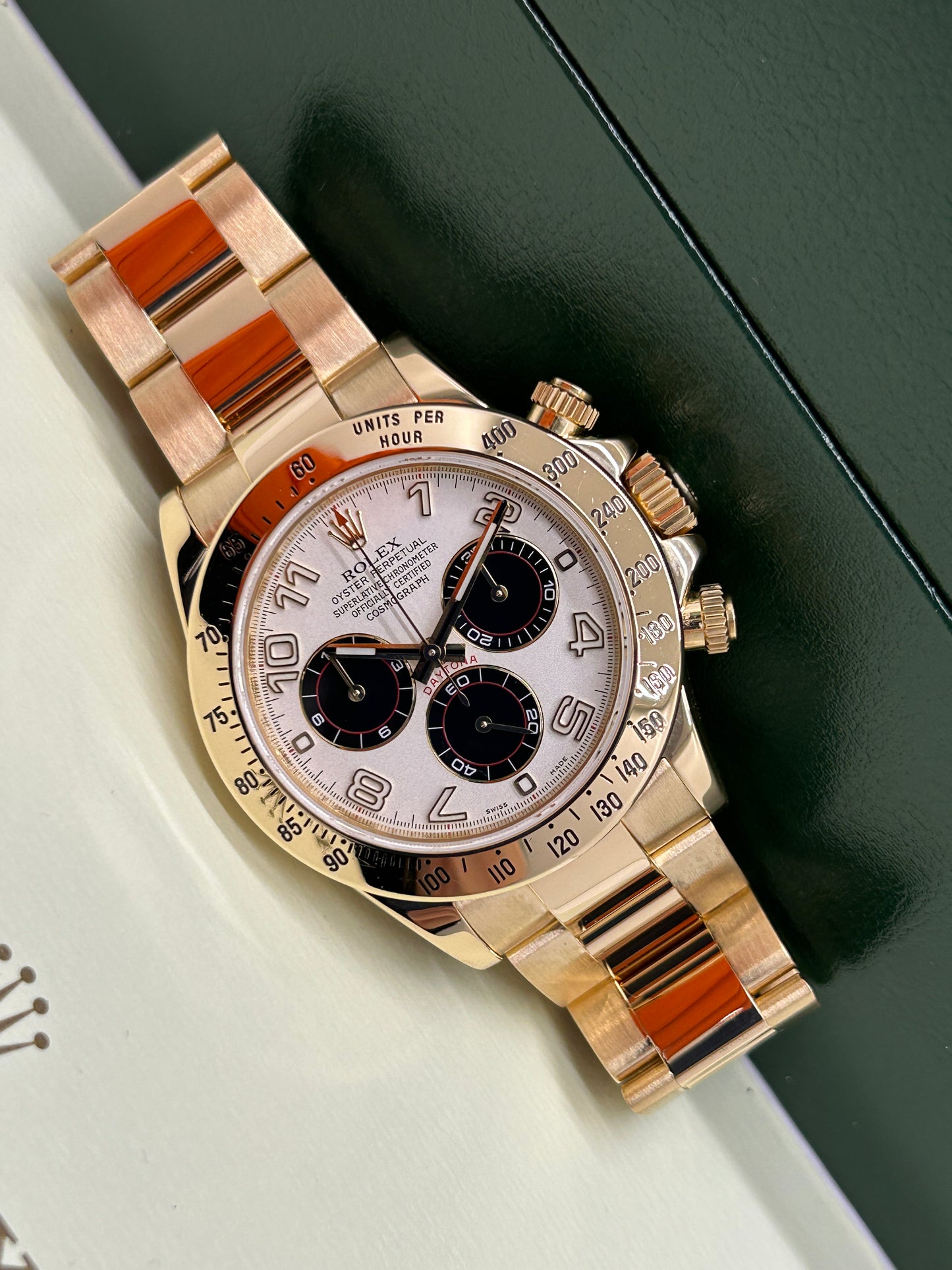 Rolex Daytona - 18Kt Yellow Gold - White Racing Dial - 116528 - Year 2013