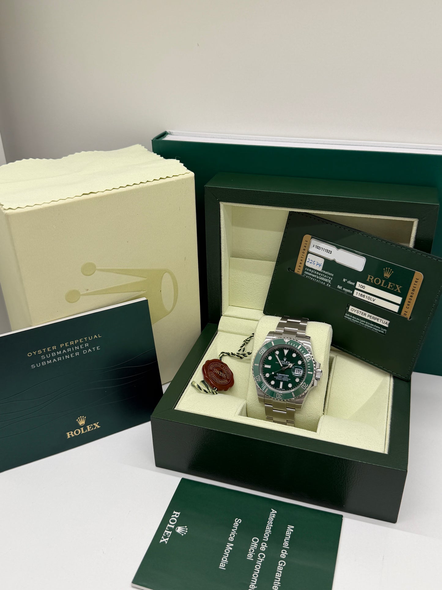 Rolex Submariner Date Hulk Ref 116610LV - Year 2013