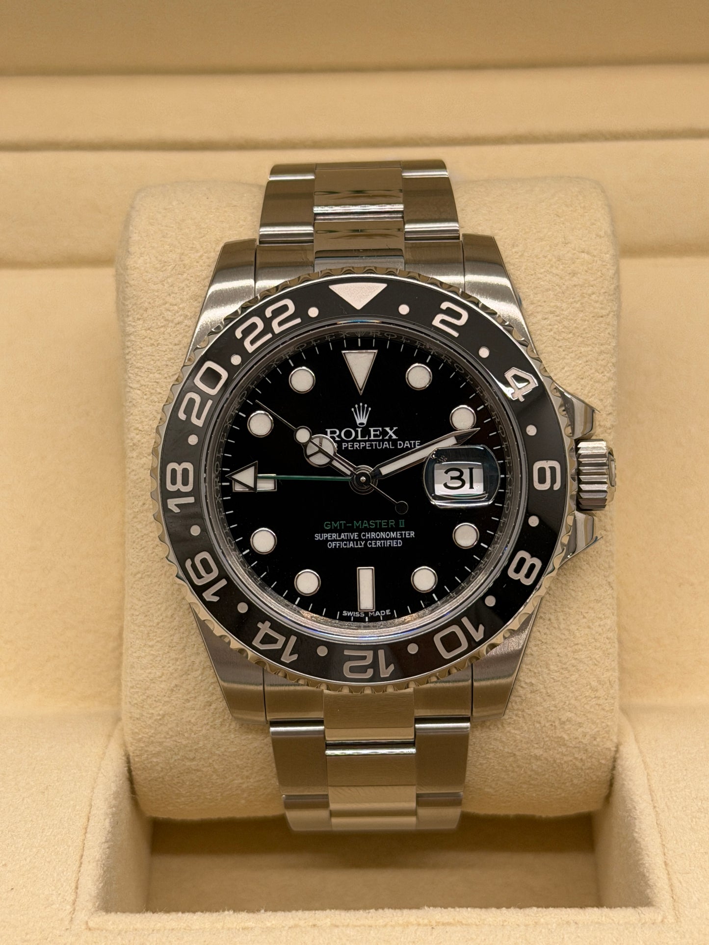 Rolex GMT-Master II Official Service 2025 Ref 116710LN - Year 2016