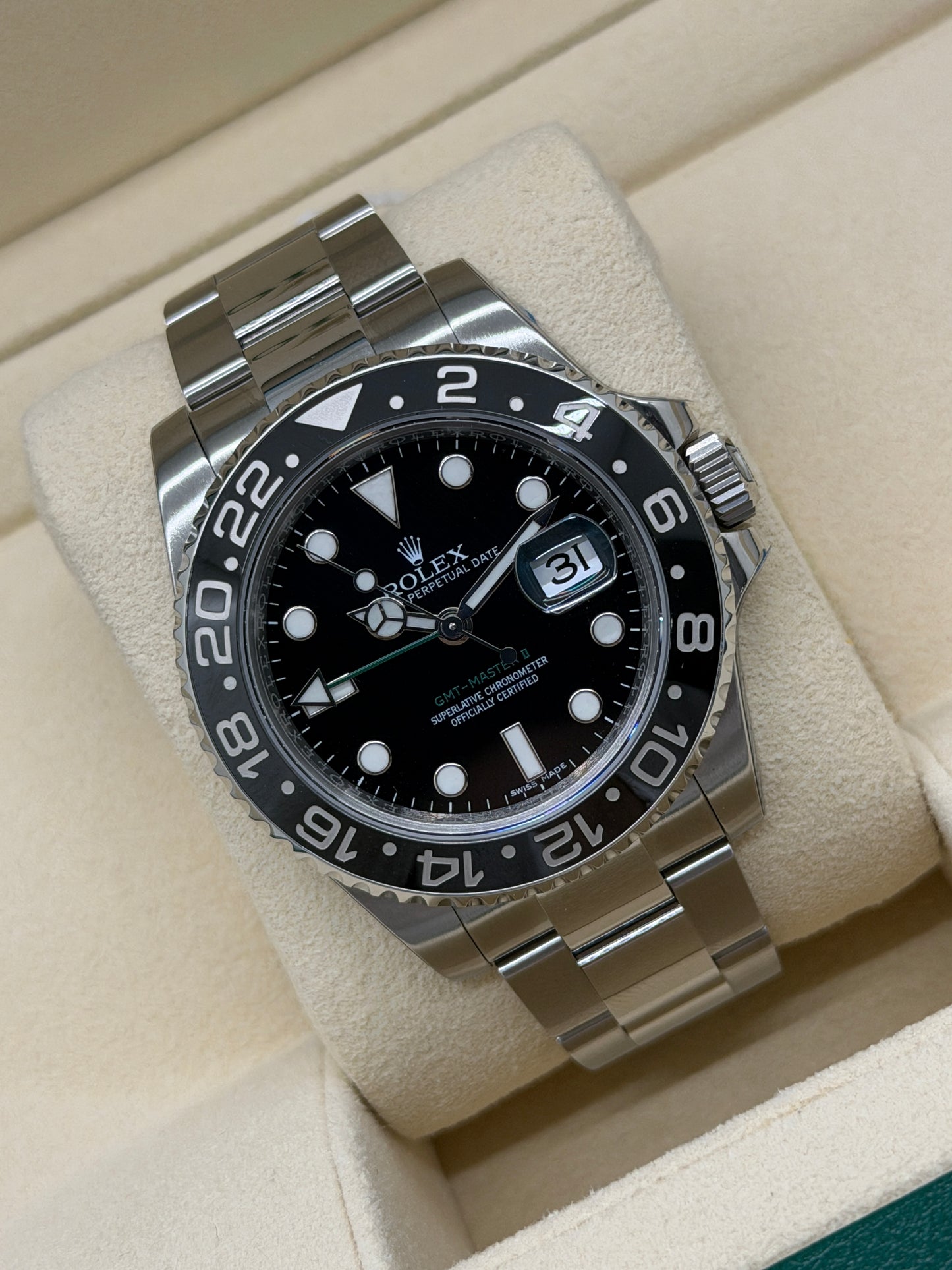 Rolex GMT-Master II Official Service 2025 Ref 116710LN - Year 2016