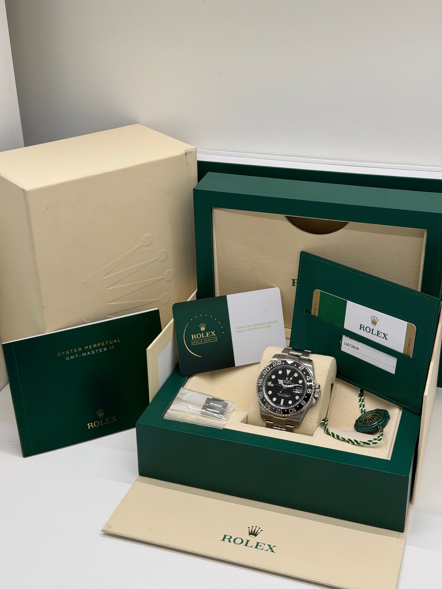 Rolex GMT-Master II Official Service 2025 Ref 116710LN - Year 2016