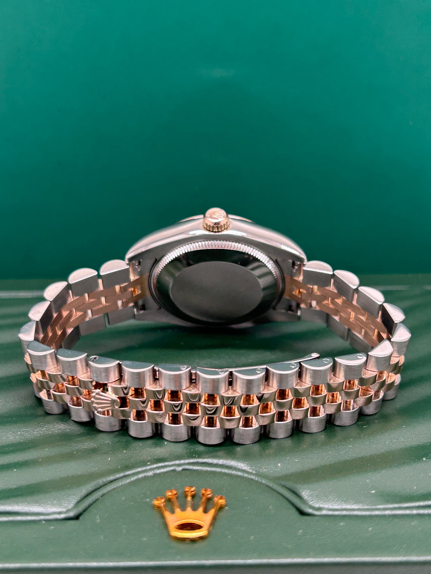 Rolex Datejust 31 - 18Kt Rose Gold - Black Diamond Dial - Ref 178271 - Year 2009