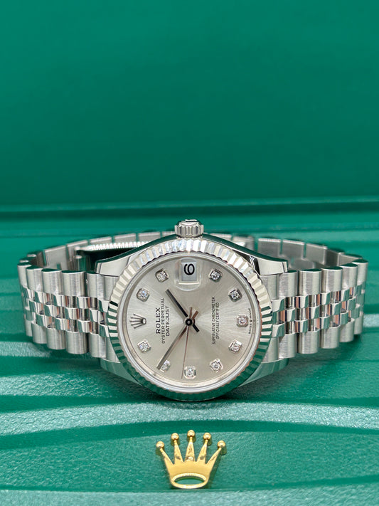 Rolex Datejust 31 - Argentee Diamond Dial - Ref 278274 - New 2026