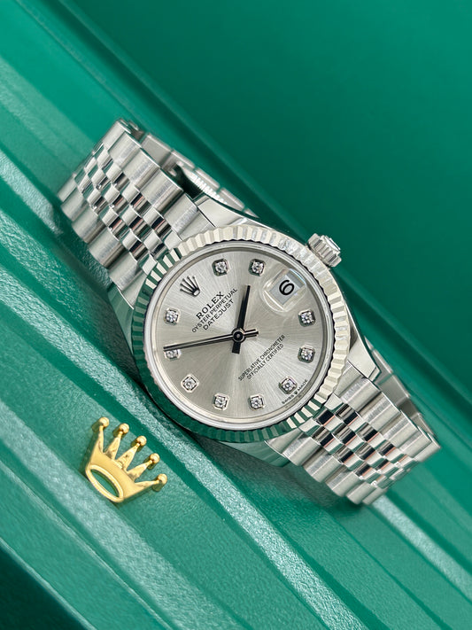 Rolex Datejust 31 - Argentee Diamond Dial - Ref 278274 - New 2026