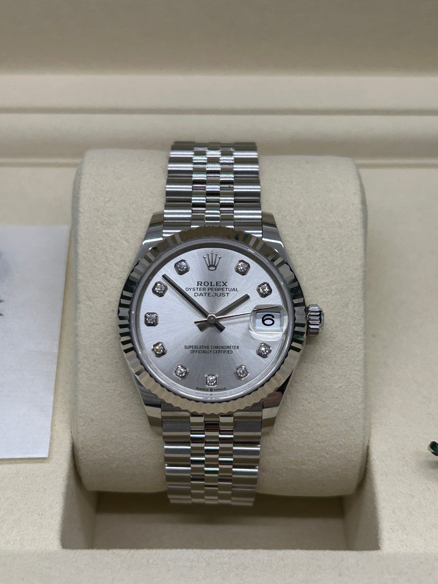 Rolex Datejust 31 - Argentee Diamond Dial - Ref 278274 - New 2026