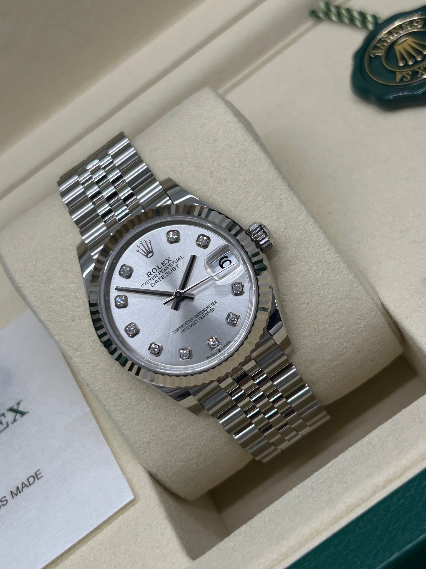 Rolex Datejust 31 - Argentee Diamond Dial - Ref 278274 - New 2026