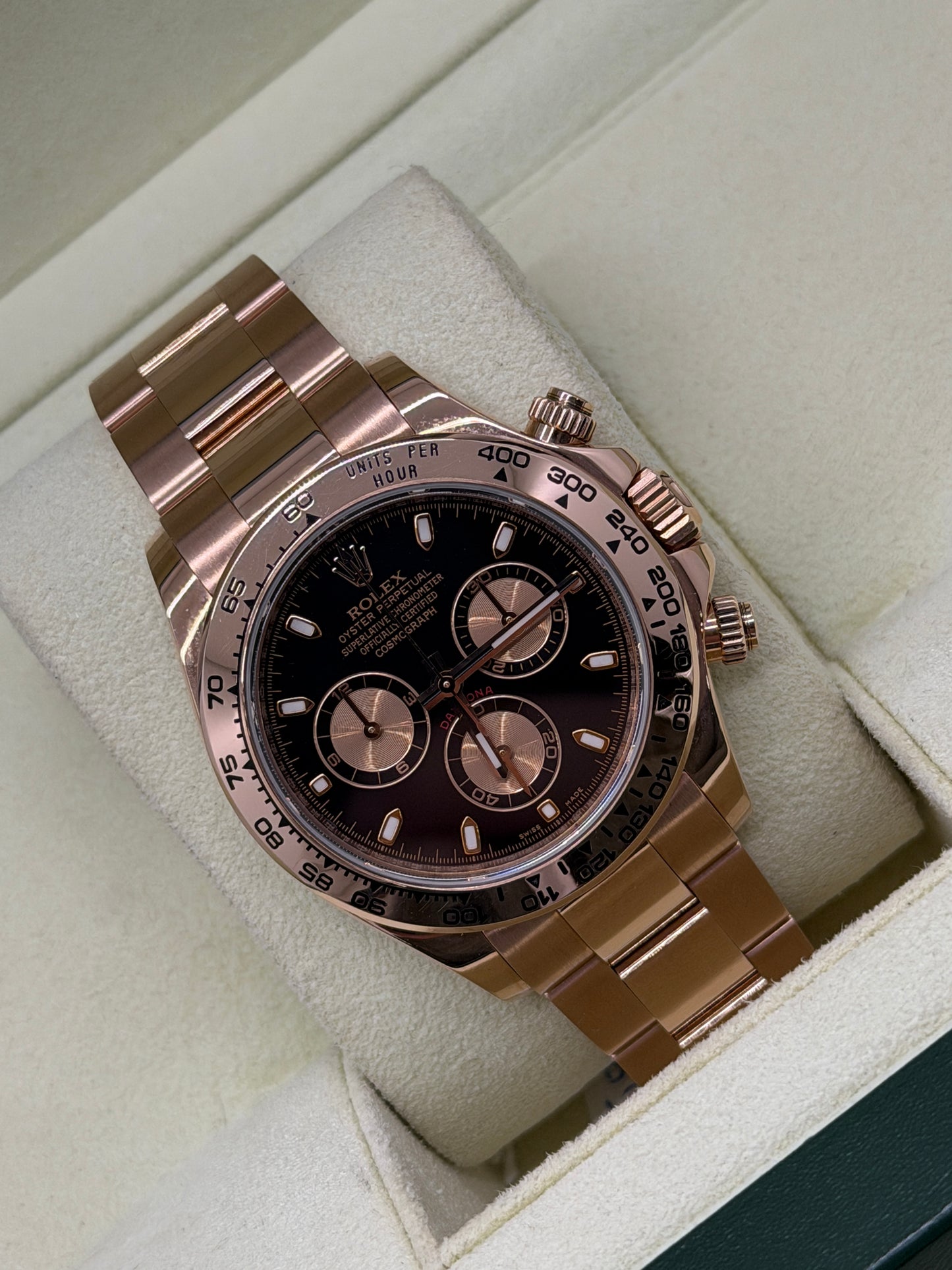Rolex Daytona Everose - Black Dial - Year 2010 Ref 116505