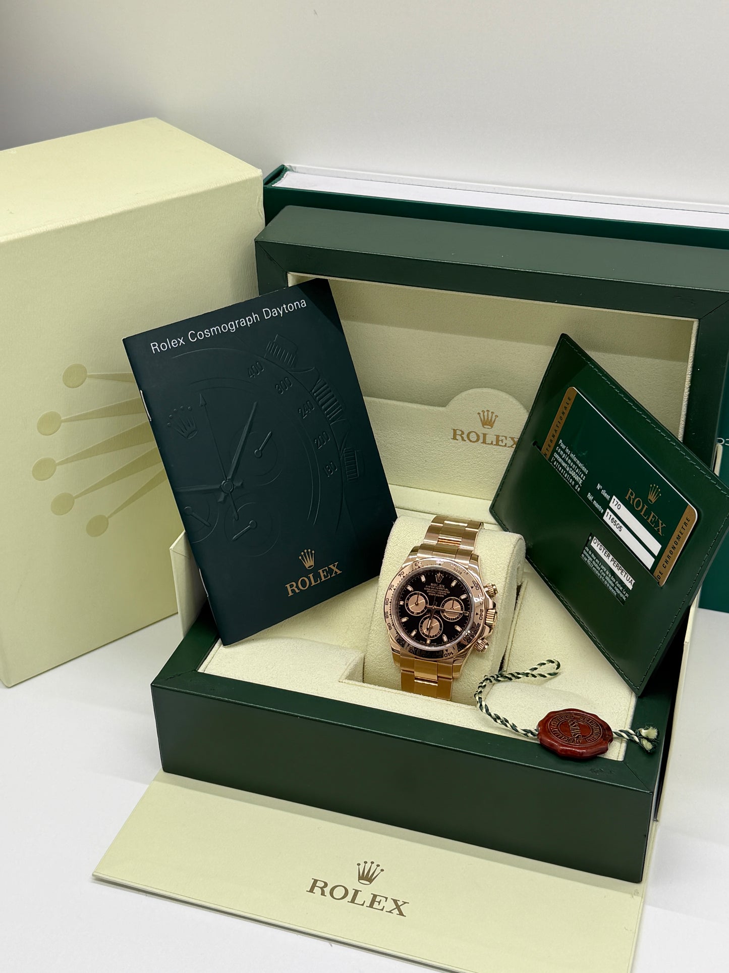 Rolex Daytona Everose - Black Dial - Year 2010 Ref 116505