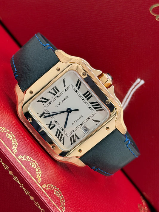Cartier Santos Large - Rose Gold - White Dial Ref WGSA0019 - Year 2021