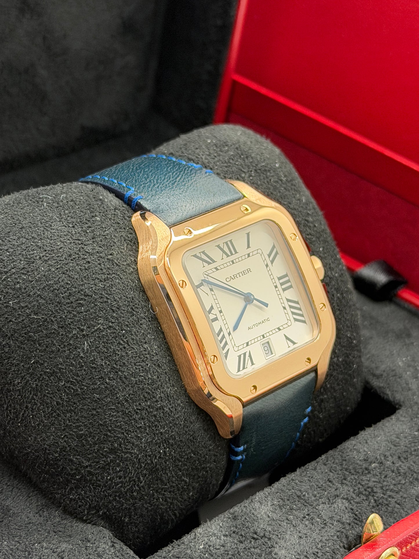 Cartier Santos Large - Rose Gold - White Dial Ref WGSA0019 - Year 2021