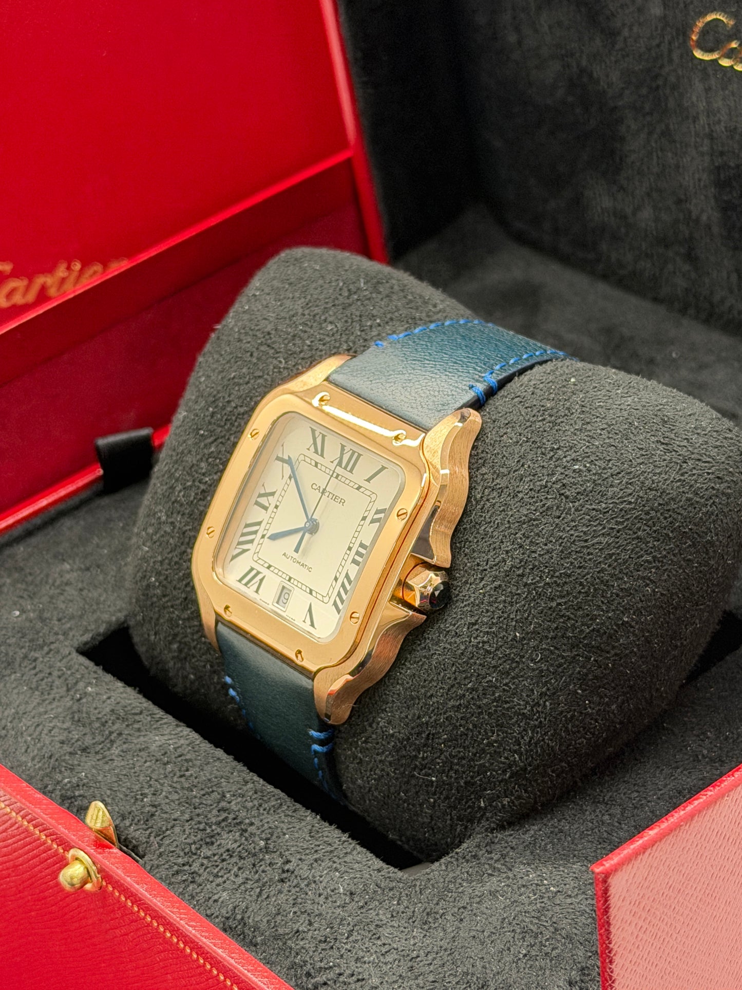 Cartier Santos Large - Rose Gold - White Dial Ref WGSA0019 - Year 2021