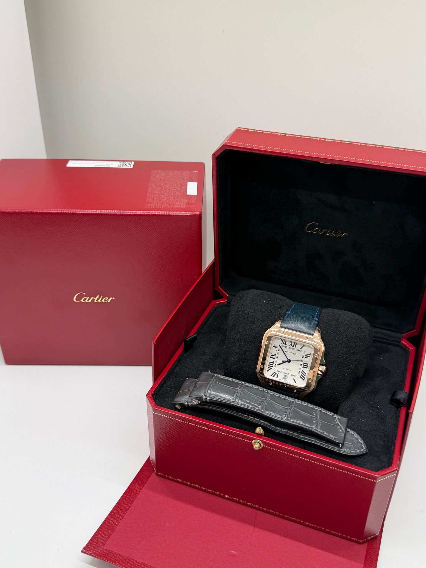 Cartier Santos Large - Rose Gold - White Dial Ref WGSA0019 - Year 2021