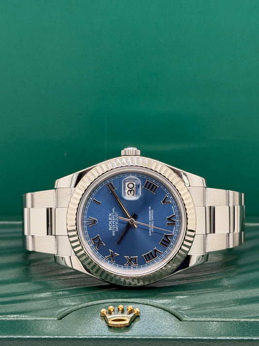 Rolex Datejust II Ref.116334 - Blue Roman Dial - Year 2010