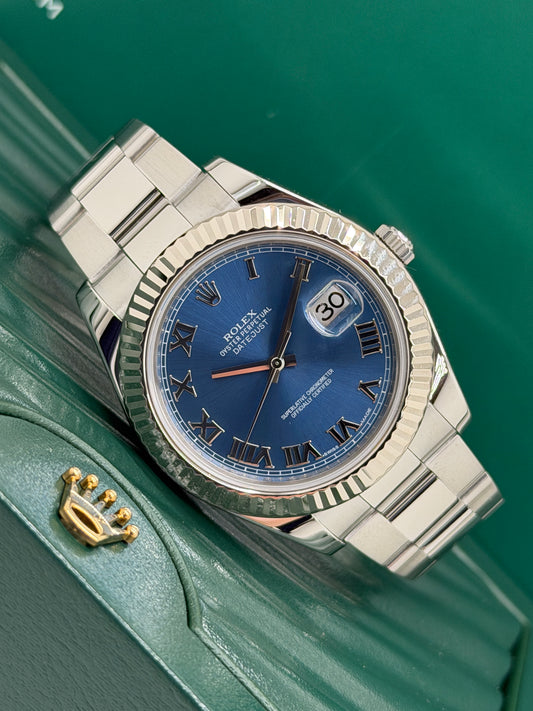 Rolex Datejust II Ref.116334 - Blue Roman Dial - Year 2010