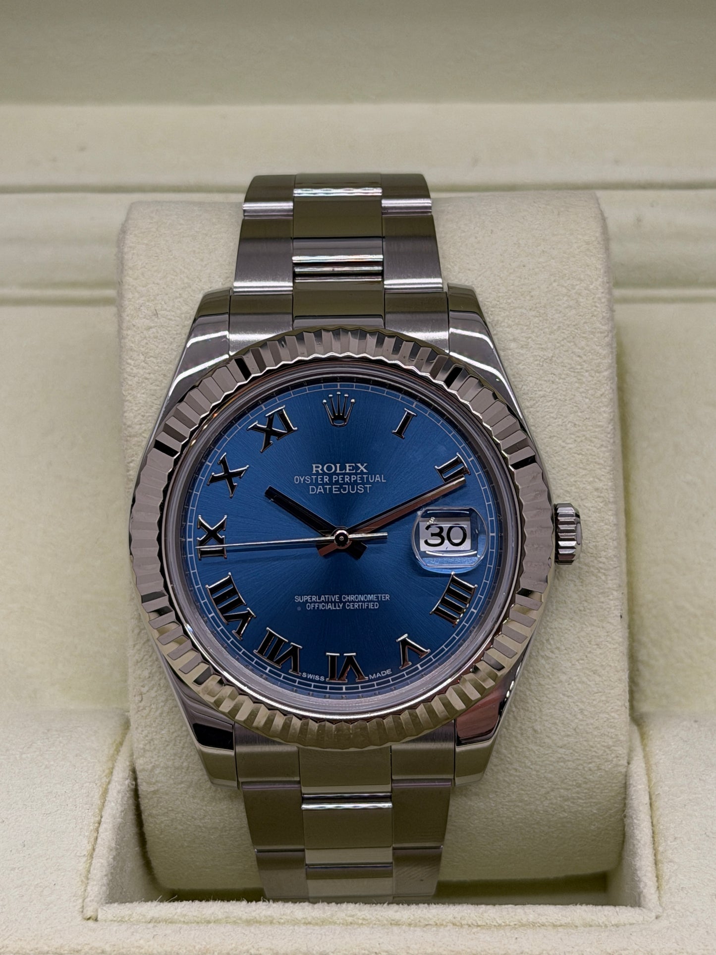 Rolex Datejust II Ref.116334 - Blue Roman Dial - Year 2010