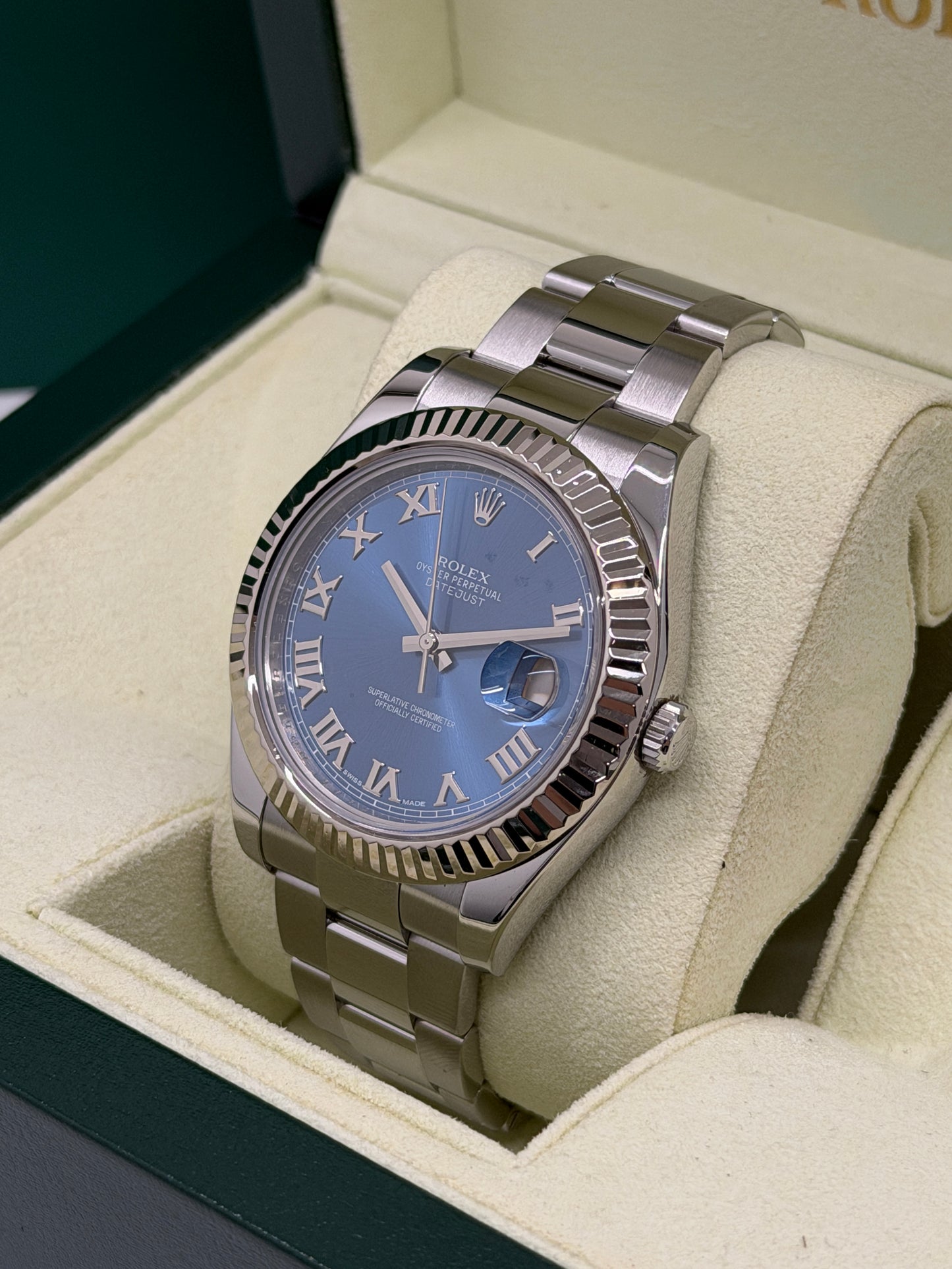 Rolex Datejust II Ref.116334 - Blue Roman Dial - Year 2010