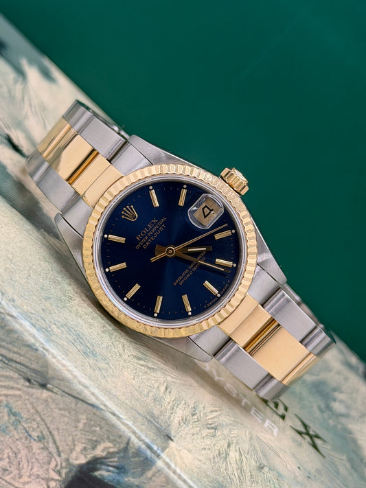 Rolex Datejust 31 - Ref.68273 - Yellow Gold & Steel - Blue Dial - Year 1993