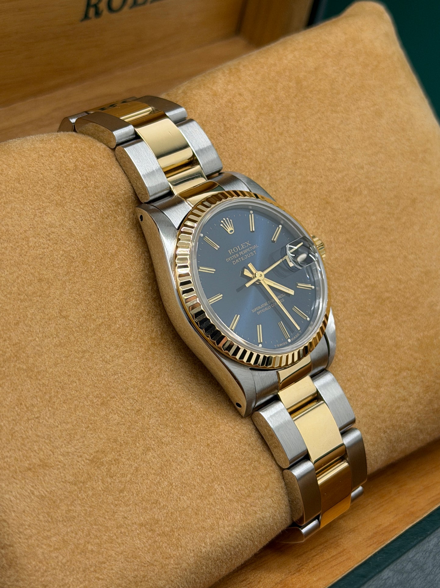 Rolex Datejust 31 - Ref.68273 - Yellow Gold & Steel - Blue Dial - Year 1993