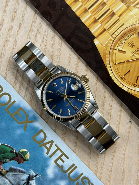 Rolex Datejust 31 - Ref.68273 - Yellow Gold & Steel - Blue Dial - Year 1993