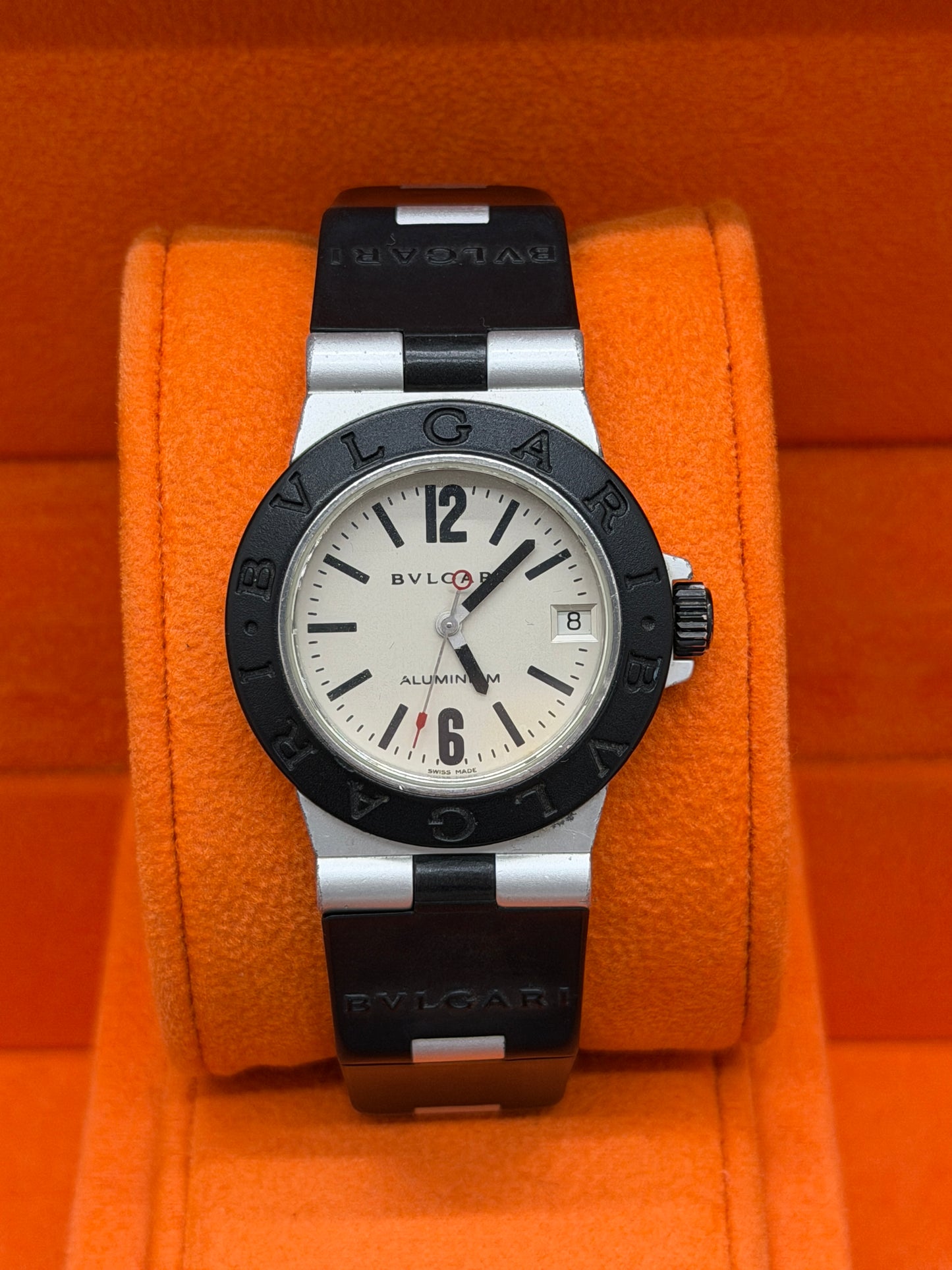 Bulgari Diagono Alluminium Diagono Al32a - 32mm - Quartz