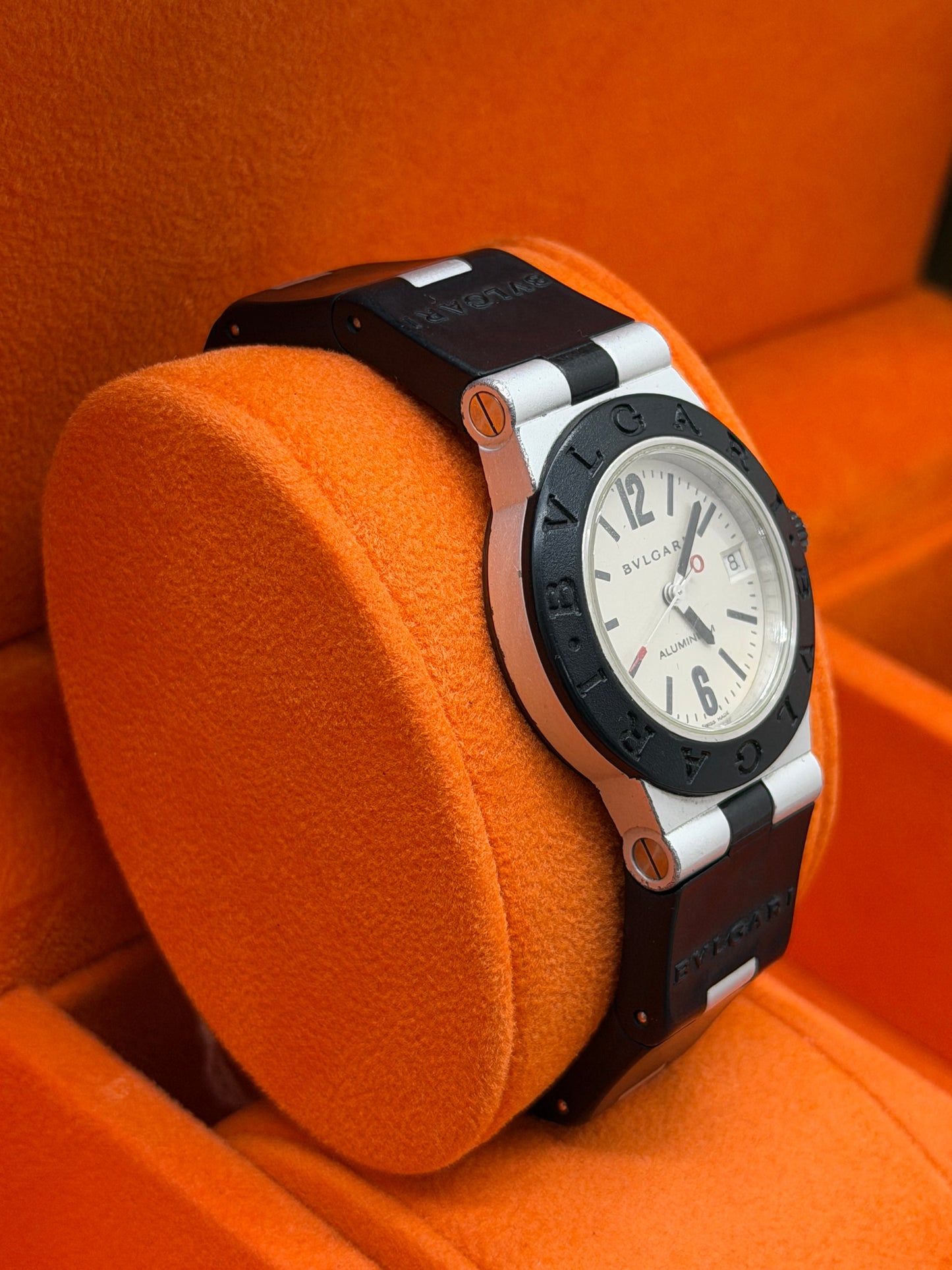 Bulgari Diagono Alluminium Diagono Al32a - 32mm - Quartz