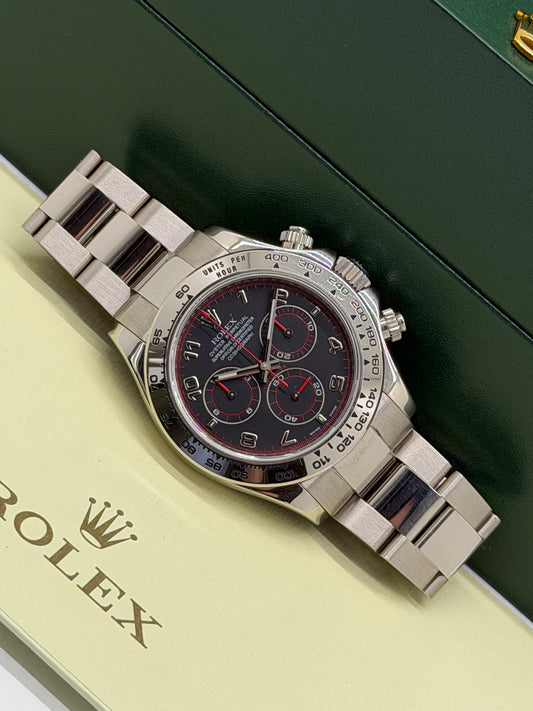 Rolex Daytona Black Racing Dial - 18Kt White Gold - Ref.116509 - Year 2005