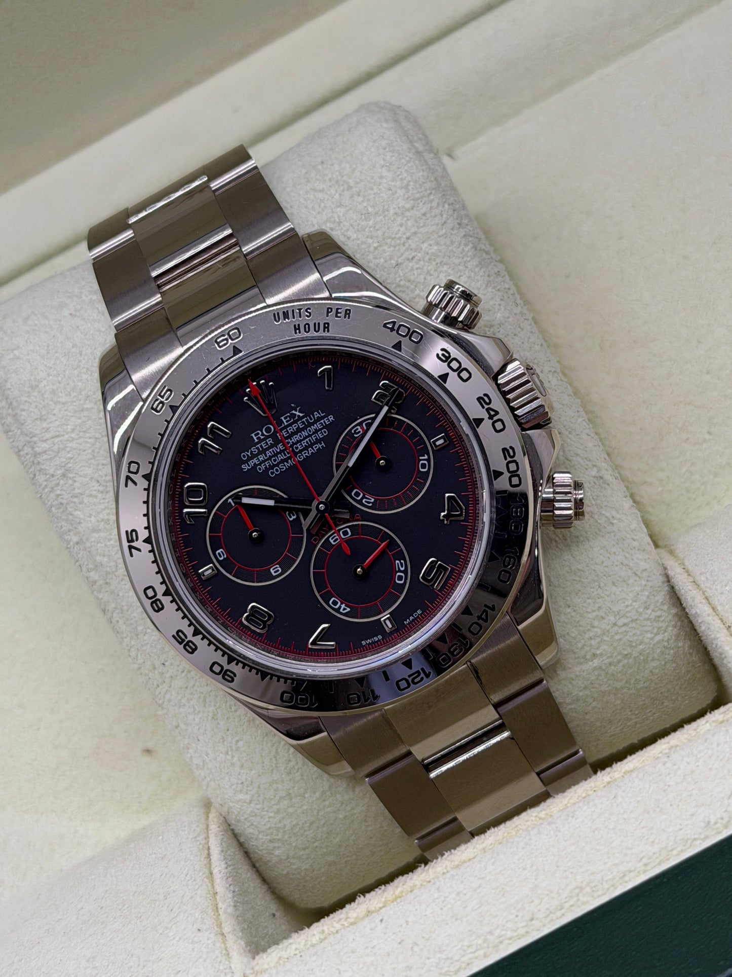 Rolex Daytona Black Racing Dial - 18Kt White Gold - Ref.116509 - Year 2005
