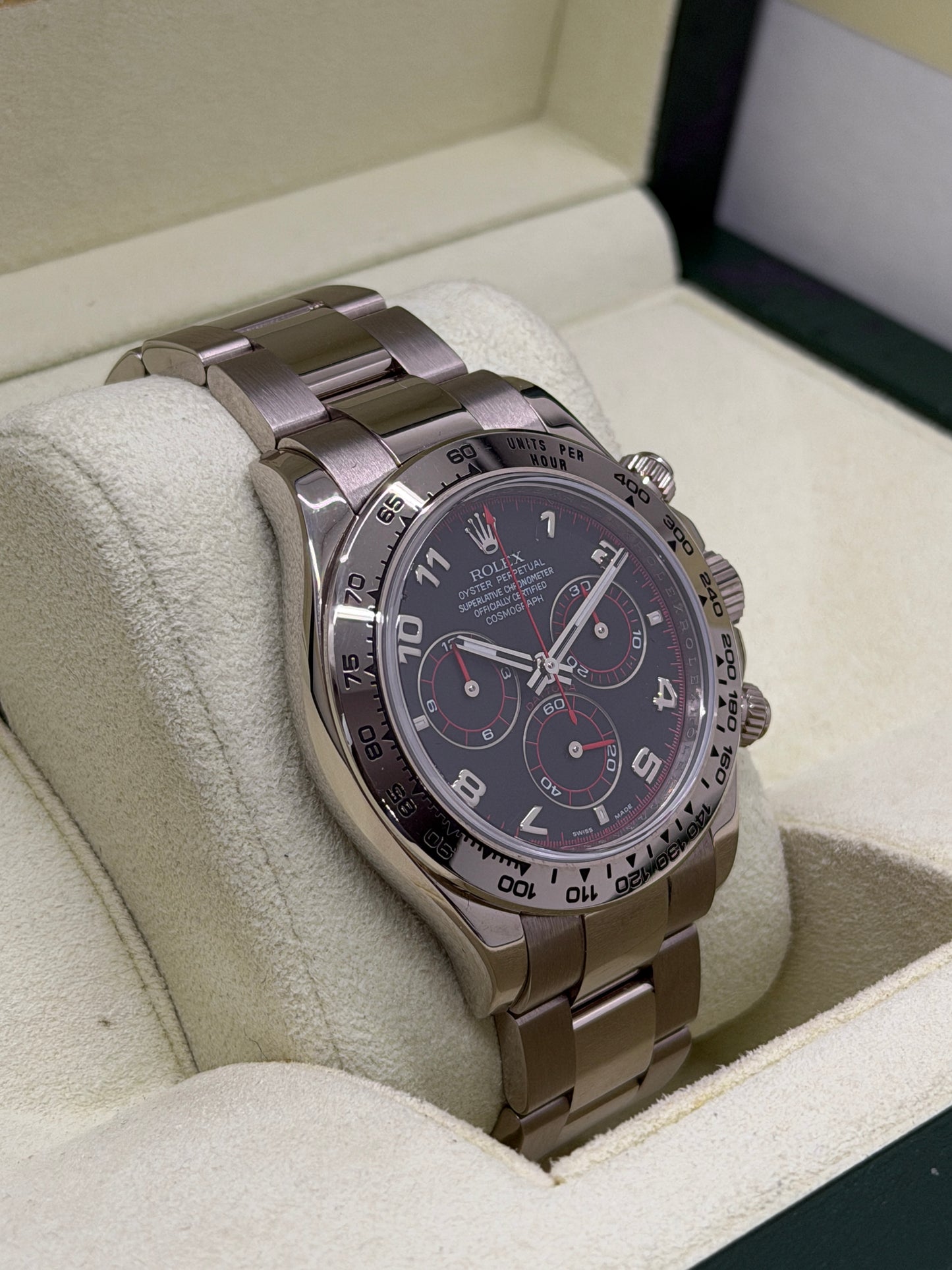 Rolex Daytona Black Racing Dial - 18Kt White Gold - Ref.116509 - Year 2005