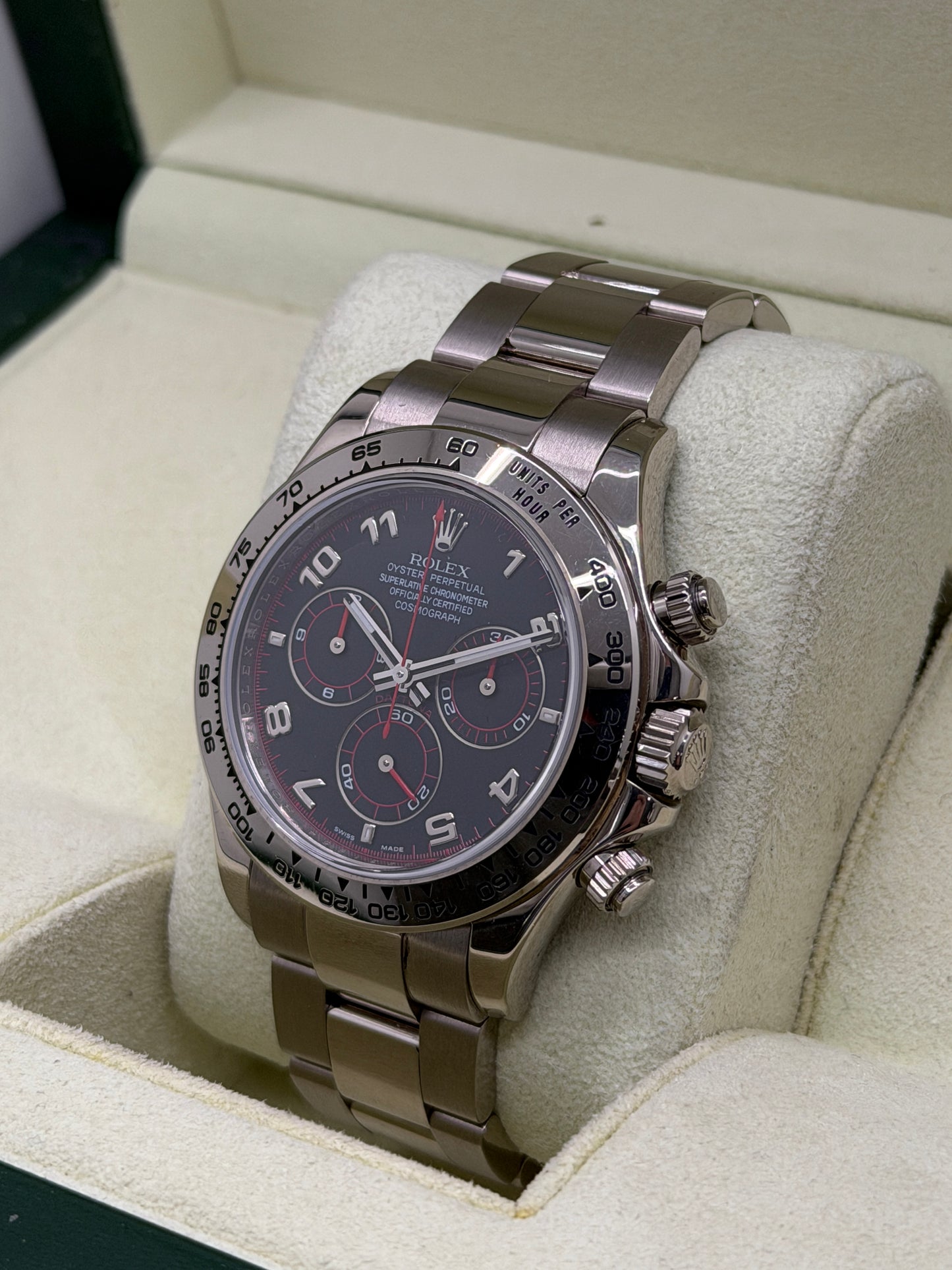 Rolex Daytona Black Racing Dial - 18Kt White Gold - Ref.116509 - Year 2005