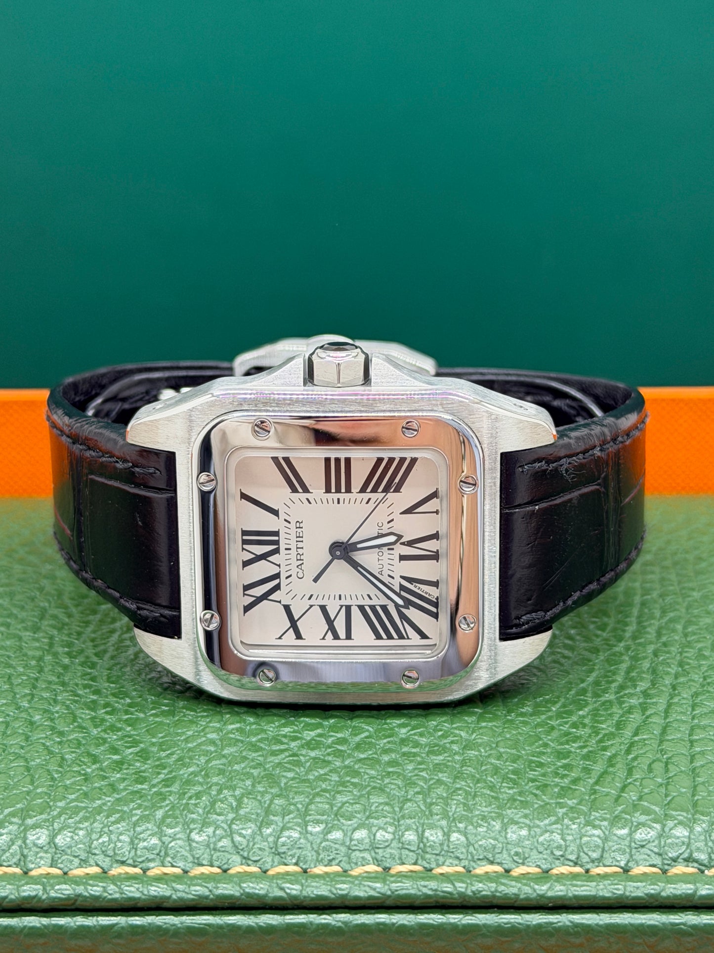 Cartier Santos 100 - Medium Size - White Dial - Ref 2878