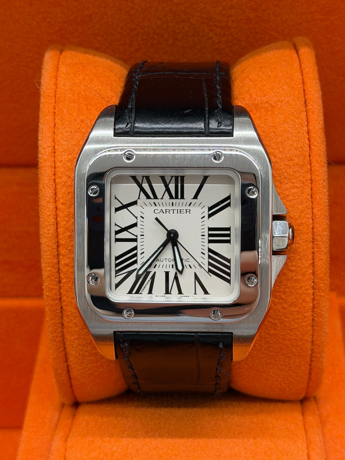 Cartier Santos 100 - Medium Size - White Dial - Ref 2878