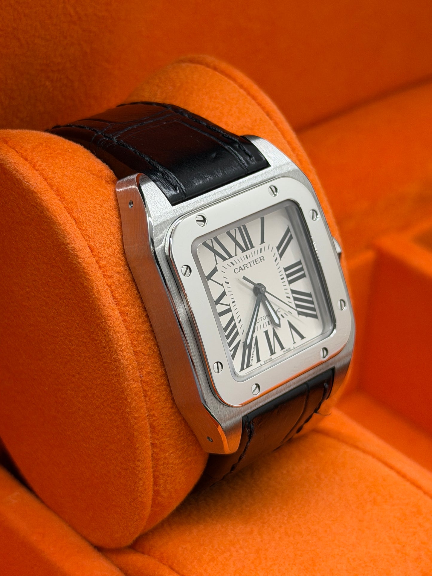 Cartier Santos 100 - Medium Size - White Dial - Ref 2878