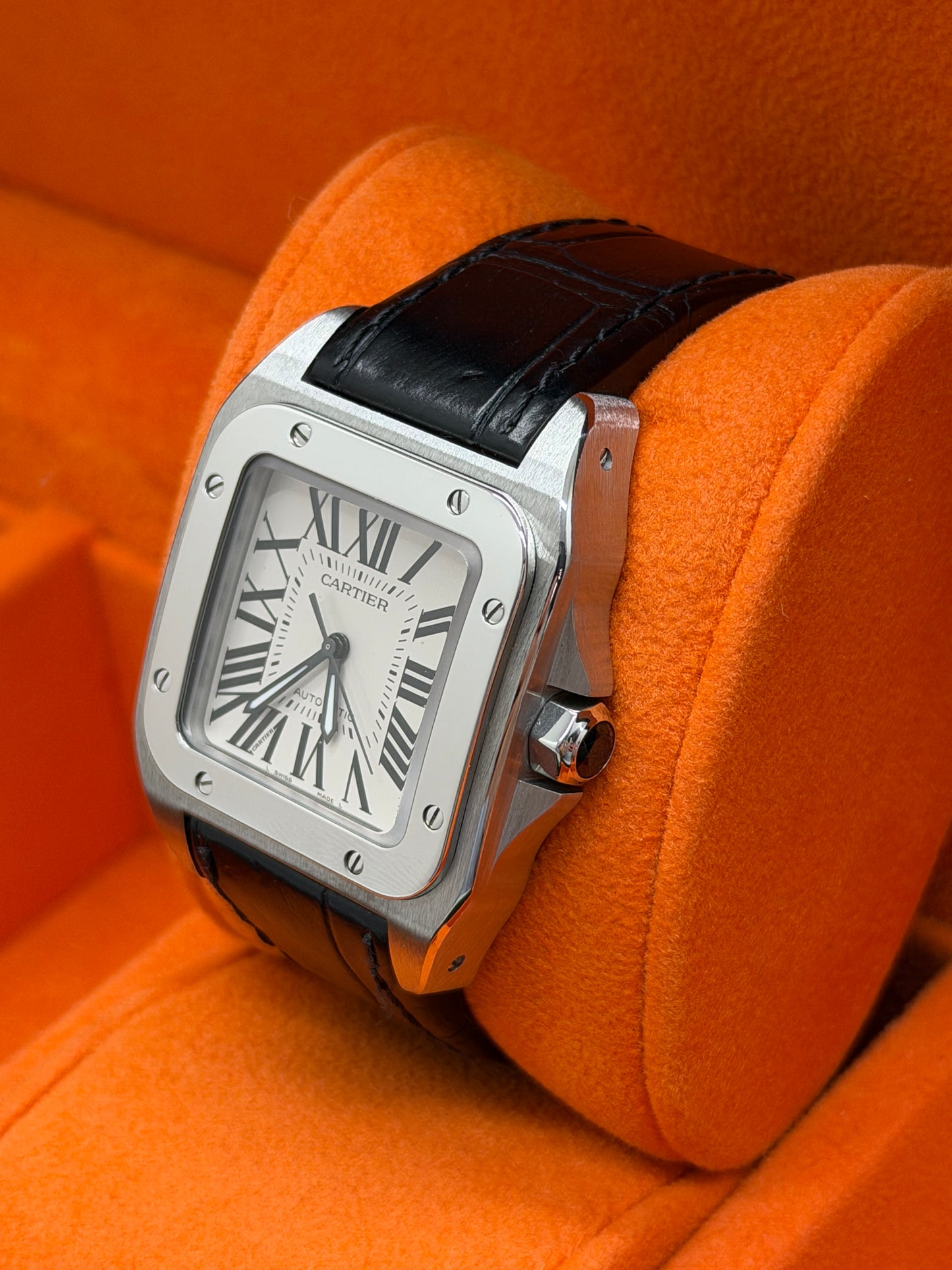 Cartier Santos 100 - Medium Size - White Dial - Ref 2878