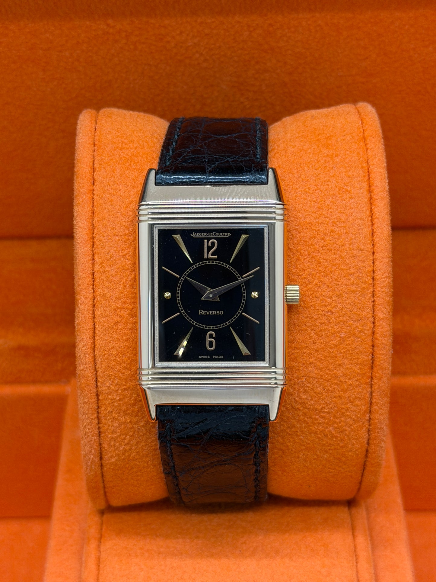 Jaeger-LeCoultre Reverso Classique - Classic Medium Monoface "Tribute" - Black Dial - 18kt Rose Gold - Ref 250.2.86