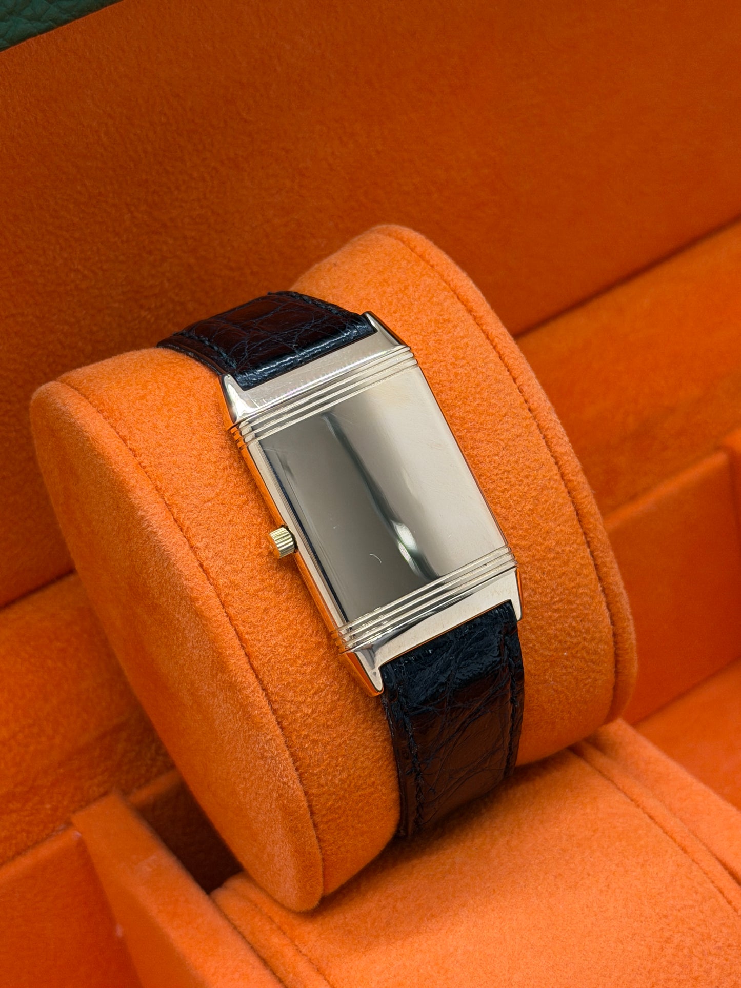 Jaeger-LeCoultre Reverso Classique - Classic Medium Monoface "Tribute" - Black Dial - 18kt Rose Gold - Ref 250.2.86